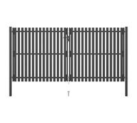 Vidaxl Portail De Clôture De Jardin Acier 4x2,25 M Anthracite