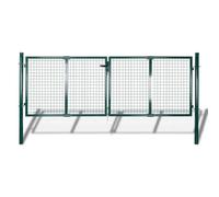 vidaXL Portail de Clôture de Jardin Acier Vert Portillon de Barrière de Jardin