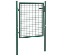 vidaXL Portail de Jardin Porte de Clôture Portillon de Jardin Porte de Jardin Portillon de Patio Porte de Terrasse Extérieur Acier 75x100 cm Vert