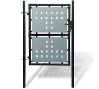 vidaXL Poort enkel 100x250 cm zwart141689 Noir G