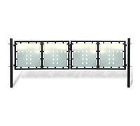 Vidaxl Portail Simple De Clôture Noir 300x150 Cm