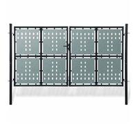 vidaXL Portillon de jardin 141693 – Acier noir 300×200 cm