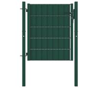 Vidaxl Portail De Clôture Pvc Et Acier 100x81 Cm Vert