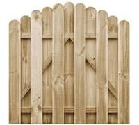 vidaXL Portail de jardin – Arche portillon 100x100 cm, bois pin imprégné, Marron G