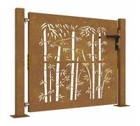 vidaXL Portail de jardin Portillon 153239 105x105 cm Acier Corten