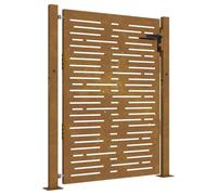 vidaXL Portail de jardin 100x150 cm en acier Corten, design carré