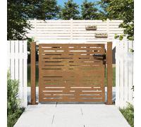 vidaXL Portail de jardin 105x105 cm acier corten conception de carré