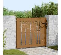 vidaXL Portail de jardin 85x100 cm acier corten design de bambou 153233