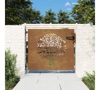 vidaXL Portail de jardin 85x75 cm acier corten conception d'arbre
