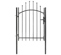 vidaXL Portail de jardin Acier 1 x 1,75 m Noir