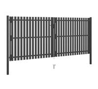 vidaXL Portail de jardin acier 4x2 m Anthracite