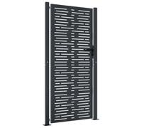 vidaXL Portail de jardin et portillon de patio anthracite 100x175 cm acier Conception de Carré