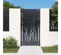 vidaXL Portail de jardin Portillon verrouillable, barrière de sécurité Acier Anthracite 100x175 cm