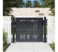 vidaXL Portail de jardin Portillon de patio 105x80 cm Anthracite acier 153178