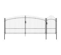vidaXL Portail de Jardin avec Sommet en Lance 175x500 cm Acier