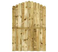 vidaXL Portail de Jardin, Barrière de Sécurité, Portillon avec Clous, Porte de Patio Terrasse Extérieur, Bois Pin Imprégné 100x150 cm