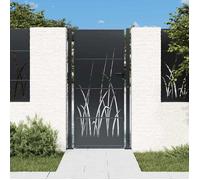 vidaXL Portail de jardin Portillon verrouillable, barrière de sécurité Acier Anthracite 100x175 cm