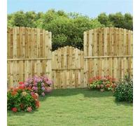 vidaXL Portillon de jardin – Barrière de sécurité, avec clous, bois pin imprégné