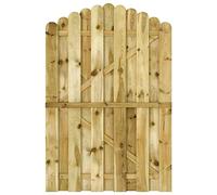 Porte de Jardin Vert Bois de pin massif Barrière extérieure Portail en vidaXL vi