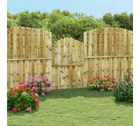 vidaXL Portail de jardin Bois de pin imprégné 100x150 cm