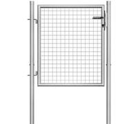 vidaXL Porte de jardin Acier galvanisé 105x125 cm Argenté