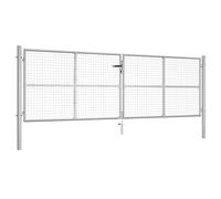 vidaXL Portail de Jardin en Acier galvanisé 400 x 125 cm Argent
