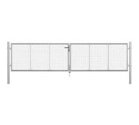 Porte de jardin Acier galvanisé 415x125 cm Argenté