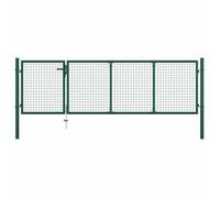 vidaXL Portail de jardin 144305 en acier vert 350 x 100 cm