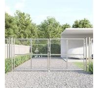 Portail en Maille de Jardin Portillon de Patio Terrasse Acier Galvanisé vidaXL