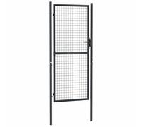 vidaXL Portail de jardin grillagé en acier galvanisé gris 100 x 200 cm