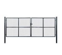 Portail en Maille de Jardin Acier Galvanisé Gris Clôture Multi-taille vidaXL