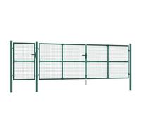 vidaXL Portail de jardin en maille 500 x 175 cm acier galvanisé vert 154540