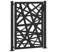 vidaXL Portail de jardin Conception de lumière 4100950 – 105x130 cm Acier Noir