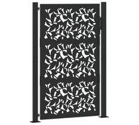 vidaXL Portail de jardin 105x155 cm Acier noir motif feuilles 4100961