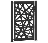 vidaXL Portail de jardin 105x155 cm acier noir - conception de lumière, porte de clôture 4100951