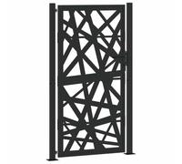 vidaXL Portail de jardin 100x175 cm Acier noir Conception de lumière Porte extérieure