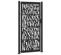 vidaXL Portail de jardin 105x205 cm acier noir – Conception de tracés