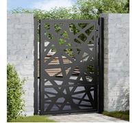 vidaXL Portail de jardin Conception de lumière 4100950 – 105x130 cm Acier Noir