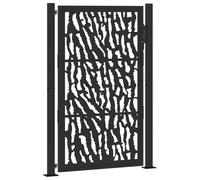 vidaXL Portail de jardin noir 105x155 cm acier conception de tracés
