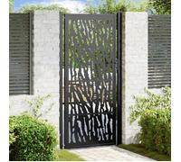 vidaXL Portail de jardin 105x205 cm acier noir – Conception de tracés