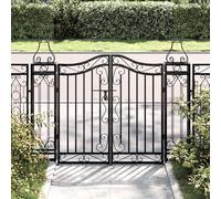 Vidaxl Portail De Jardin Noir 121x8x100 Cm Fer Forgé