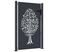 vidaXL Portail de jardin anthracite 105x130cm acier conception d'arbre