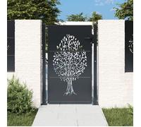 vidaXL Portail de jardin Portillon 153157 – Acier anthracite, système verrouillable et 3 clés