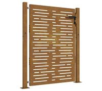 vidaXL Portail de jardin 105x130 cm Acier Corten – Conception de carré