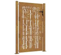 vidaXL Portail de Jardin, Portillon de Patio, Barrière de Sécurité, Porte d'Extérieure Terrasse, 105x155 cm Acier Corten 153187