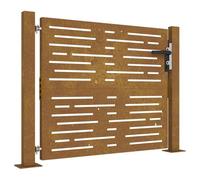 vidaXL Portail de jardin 105x105 cm acier corten conception de carré