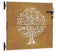 vidaXL Portail de Jardin, Portillon de Patio, Barrière de Sécurité, Porte d'Extérieure Terrasse, 85x100 cm Acier Corten 153209