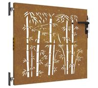 vidaXL Portail de jardin 85x100 cm acier corten design de bambou