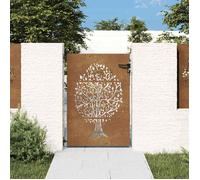 vidaXL Portail de jardin 153211 – 85x150 cm Acier Corten