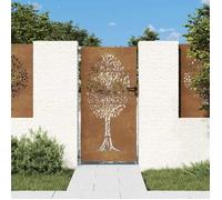 vidaXL Portail de Jardin, Portillon de Patio, Barrière de Sécurité, Porte d'Extérieure Terrasse, 85x200 cm Acier Corten 153213